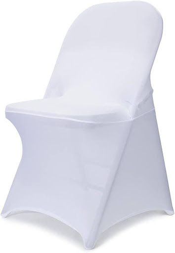 white covered chair